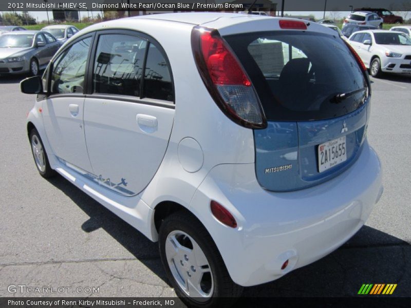  2012 i-MiEV SE Diamond White Pearl/Ocean Blue