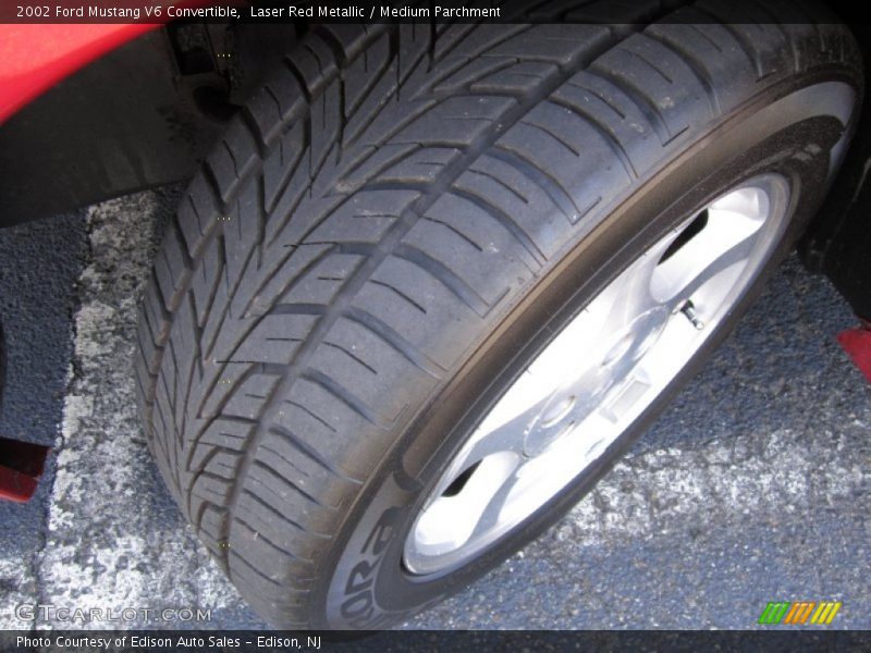 Laser Red Metallic / Medium Parchment 2002 Ford Mustang V6 Convertible