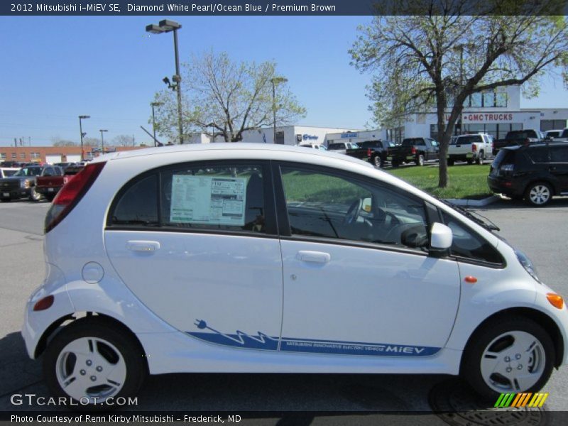  2012 i-MiEV SE Diamond White Pearl/Ocean Blue