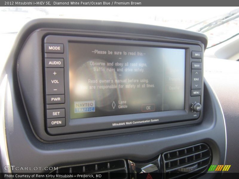 Navigation of 2012 i-MiEV SE