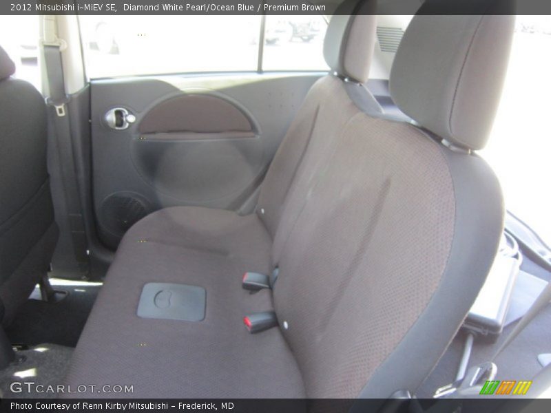 Diamond White Pearl/Ocean Blue / Premium Brown 2012 Mitsubishi i-MiEV SE