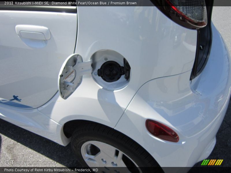 Diamond White Pearl/Ocean Blue / Premium Brown 2012 Mitsubishi i-MiEV SE