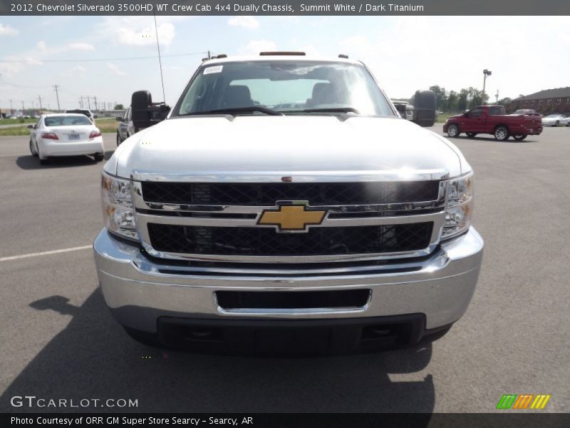 Summit White / Dark Titanium 2012 Chevrolet Silverado 3500HD WT Crew Cab 4x4 Dually Chassis