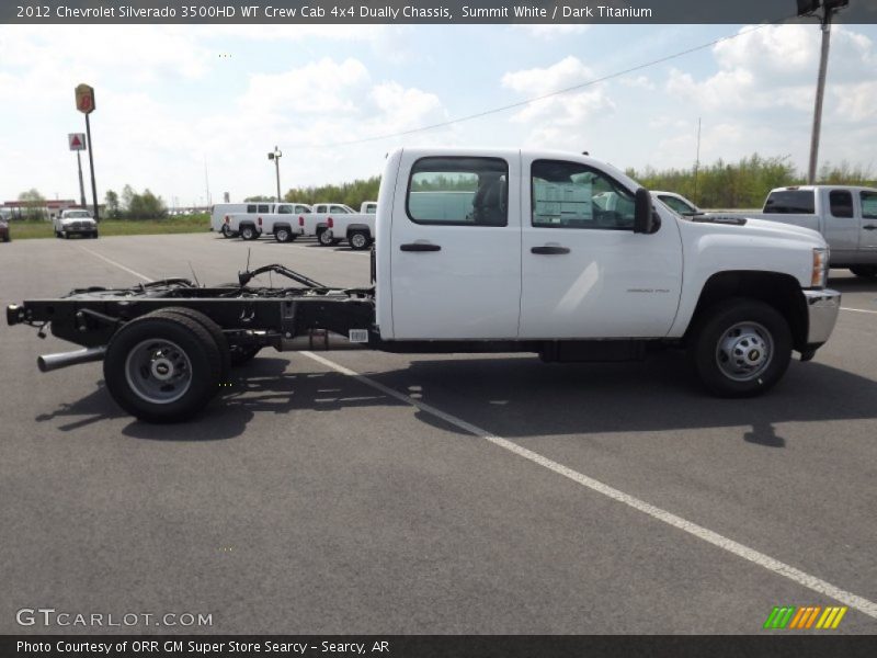 Summit White / Dark Titanium 2012 Chevrolet Silverado 3500HD WT Crew Cab 4x4 Dually Chassis