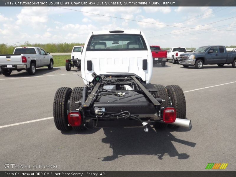 Summit White / Dark Titanium 2012 Chevrolet Silverado 3500HD WT Crew Cab 4x4 Dually Chassis