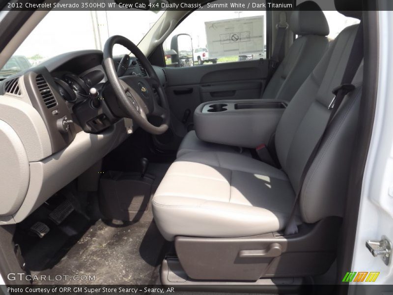 Summit White / Dark Titanium 2012 Chevrolet Silverado 3500HD WT Crew Cab 4x4 Dually Chassis