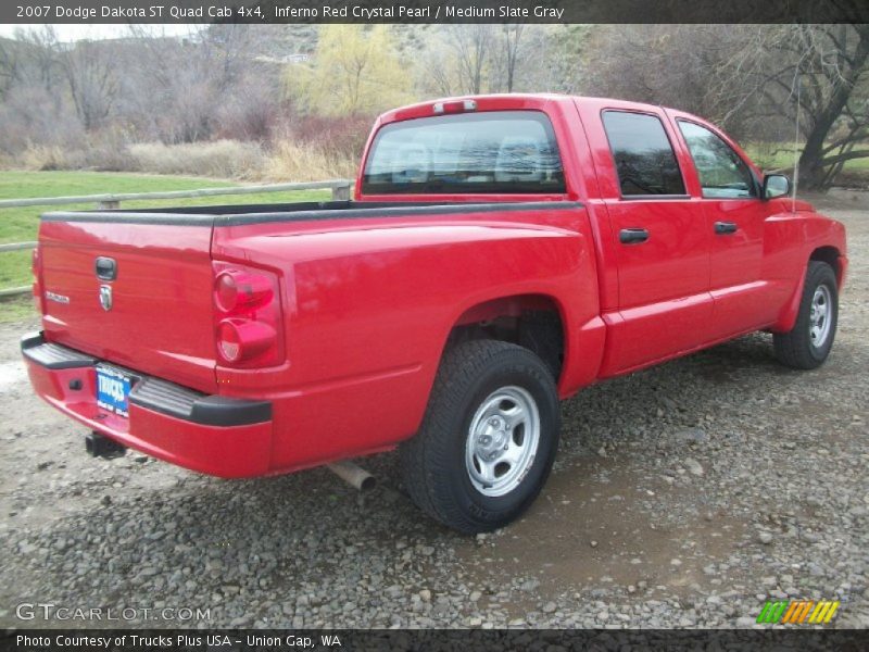 Inferno Red Crystal Pearl / Medium Slate Gray 2007 Dodge Dakota ST Quad Cab 4x4