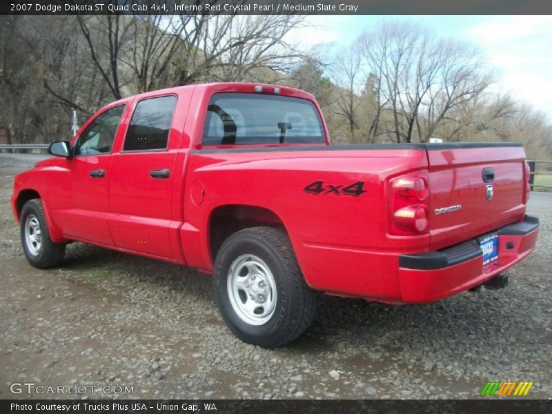 Inferno Red Crystal Pearl / Medium Slate Gray 2007 Dodge Dakota ST Quad Cab 4x4