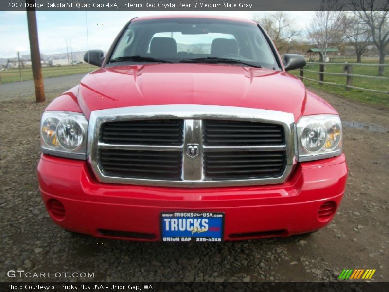 Inferno Red Crystal Pearl / Medium Slate Gray 2007 Dodge Dakota ST Quad Cab 4x4