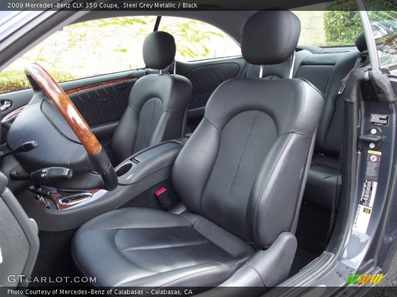 Steel Grey Metallic / Black 2009 Mercedes-Benz CLK 350 Coupe