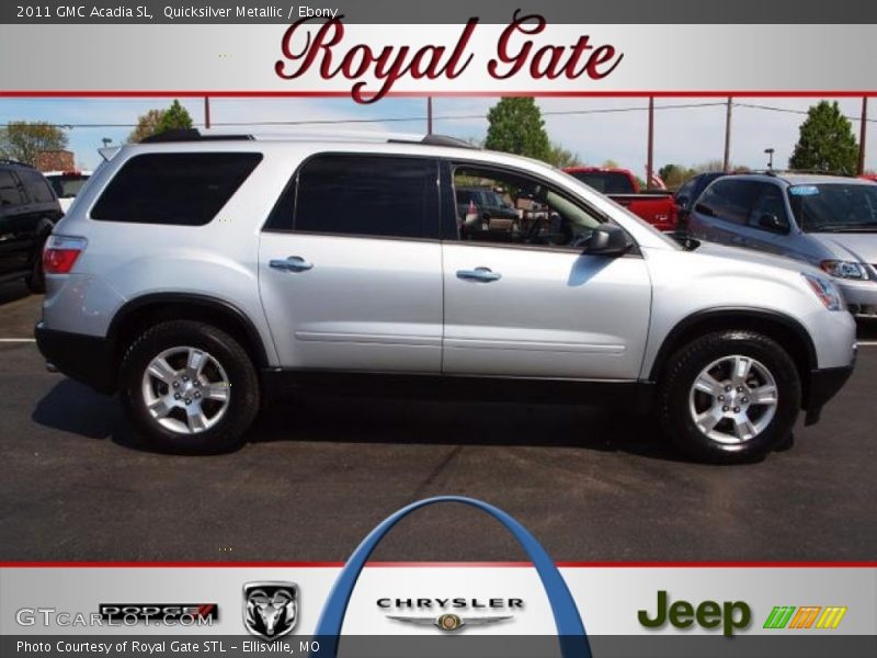 Quicksilver Metallic / Ebony 2011 GMC Acadia SL