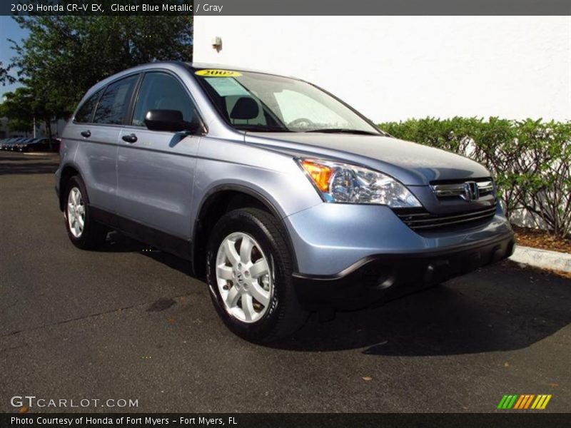 Glacier Blue Metallic / Gray 2009 Honda CR-V EX