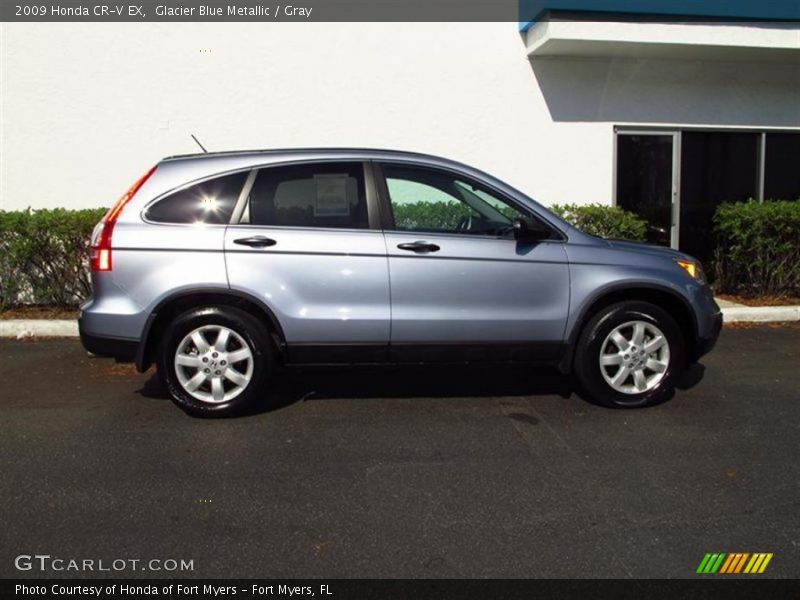 Glacier Blue Metallic / Gray 2009 Honda CR-V EX