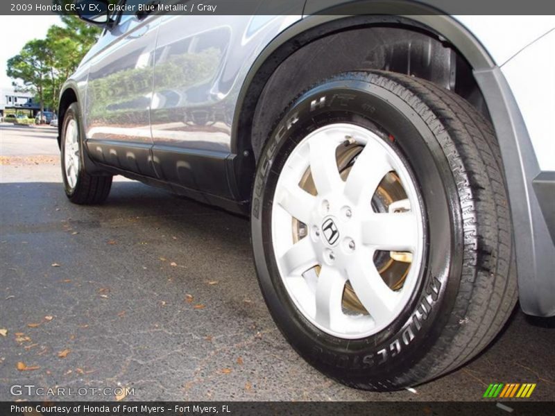Glacier Blue Metallic / Gray 2009 Honda CR-V EX