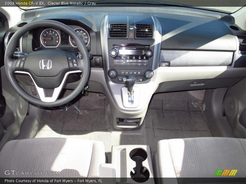 Glacier Blue Metallic / Gray 2009 Honda CR-V EX