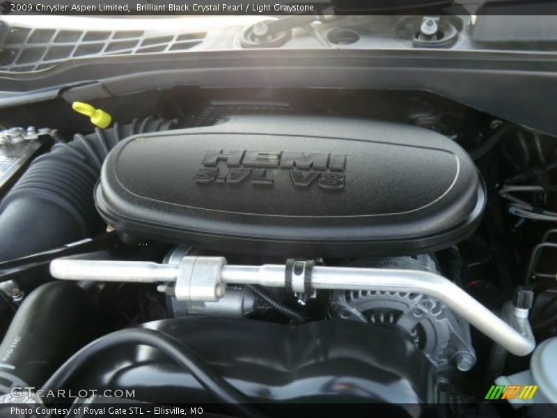 Brilliant Black Crystal Pearl / Light Graystone 2009 Chrysler Aspen Limited