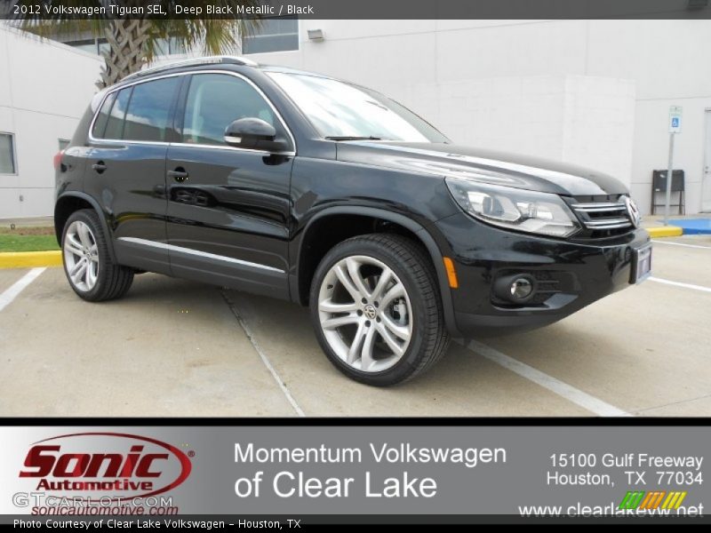 Deep Black Metallic / Black 2012 Volkswagen Tiguan SEL