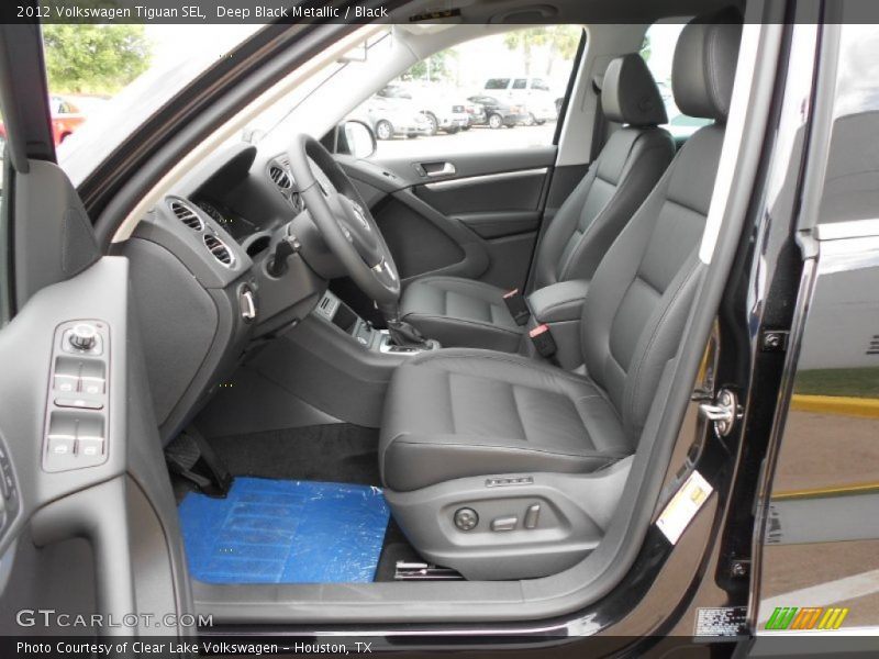 Deep Black Metallic / Black 2012 Volkswagen Tiguan SEL