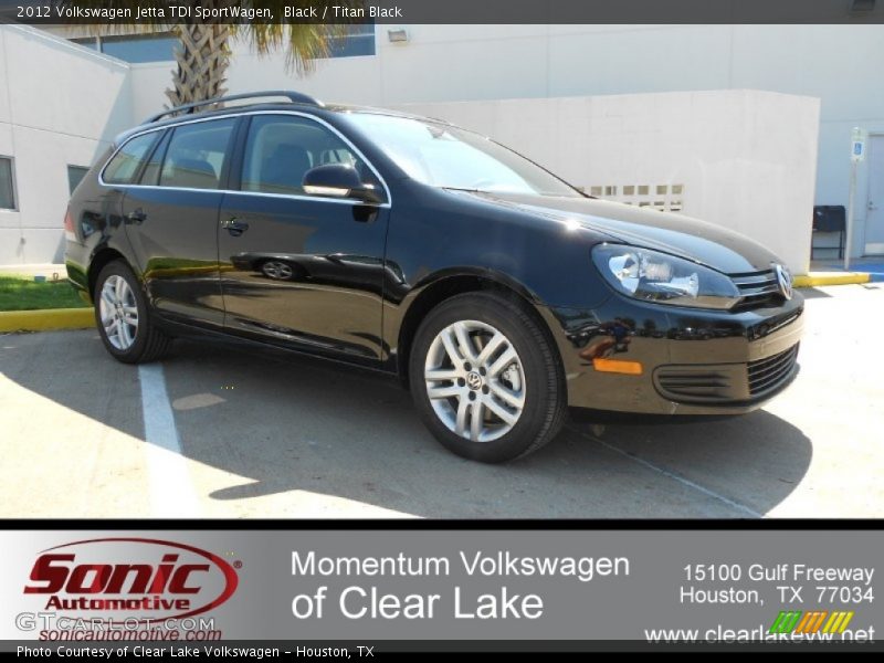 Black / Titan Black 2012 Volkswagen Jetta TDI SportWagen