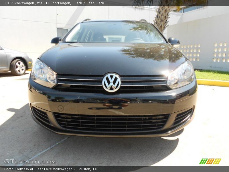 Black / Titan Black 2012 Volkswagen Jetta TDI SportWagen