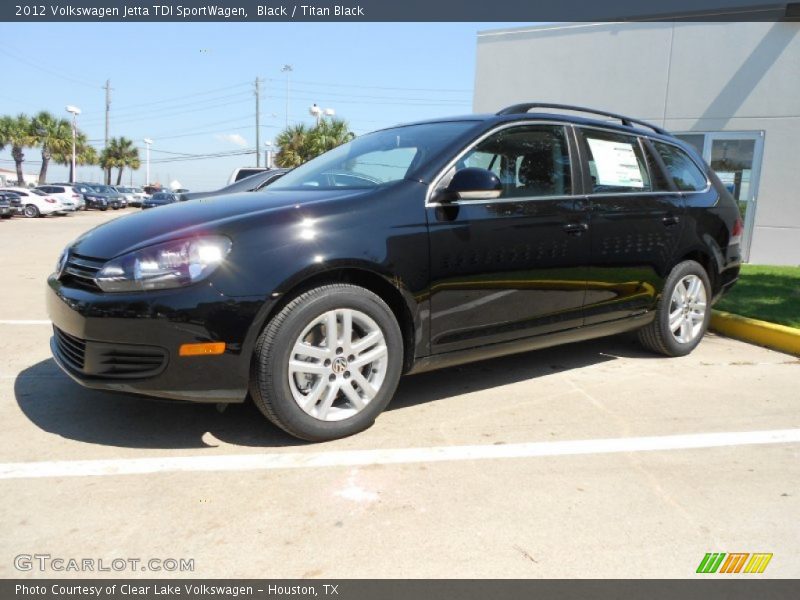 Black / Titan Black 2012 Volkswagen Jetta TDI SportWagen