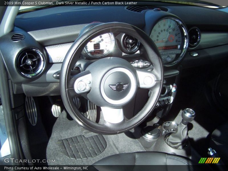 Dark Silver Metallic / Punch Carbon Black Leather 2009 Mini Cooper S Clubman