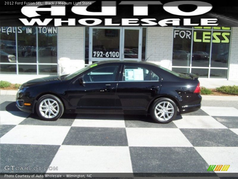 Black / Medium Light Stone 2012 Ford Fusion SEL