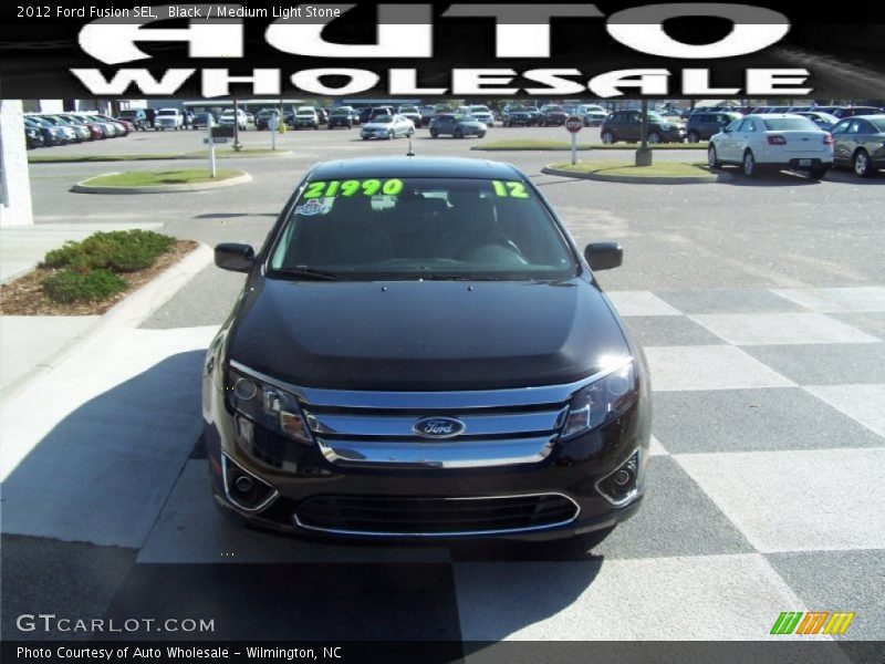 Black / Medium Light Stone 2012 Ford Fusion SEL