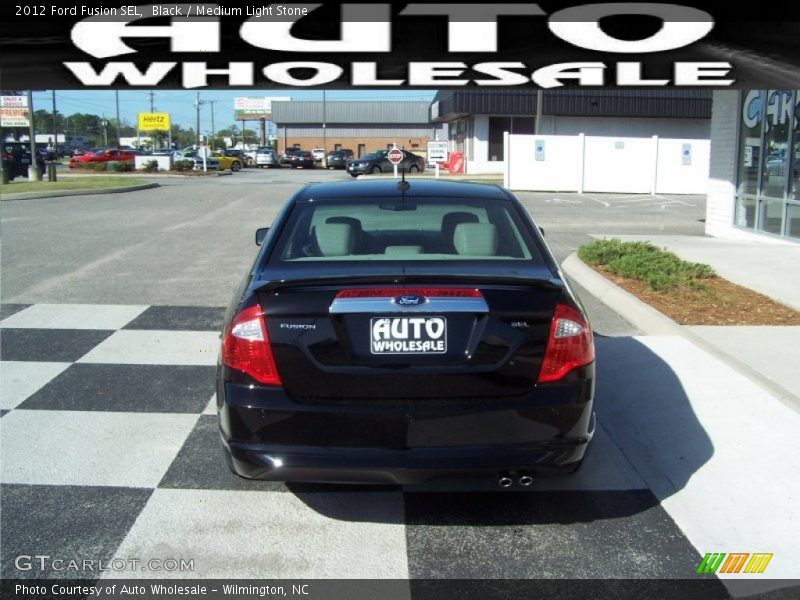 Black / Medium Light Stone 2012 Ford Fusion SEL