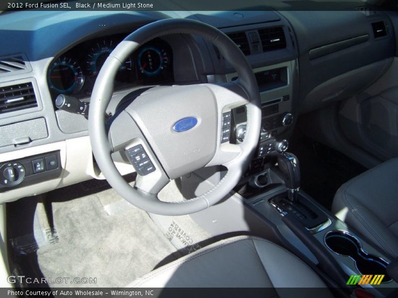 Black / Medium Light Stone 2012 Ford Fusion SEL