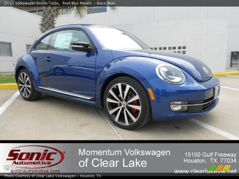 Reef Blue Metallic / Black/Blue 2012 Volkswagen Beetle Turbo