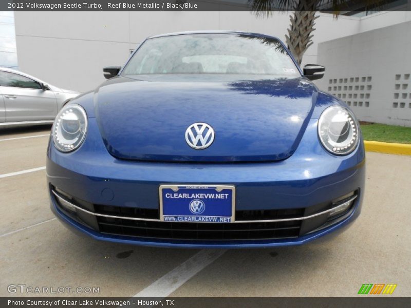 Reef Blue Metallic / Black/Blue 2012 Volkswagen Beetle Turbo