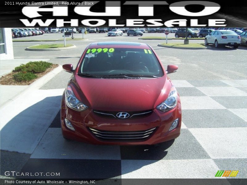 Red Allure / Black 2011 Hyundai Elantra Limited