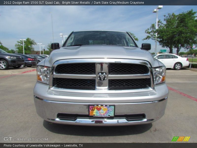 Bright Silver Metallic / Dark Slate Gray/Medium Graystone 2012 Dodge Ram 1500 SLT Quad Cab