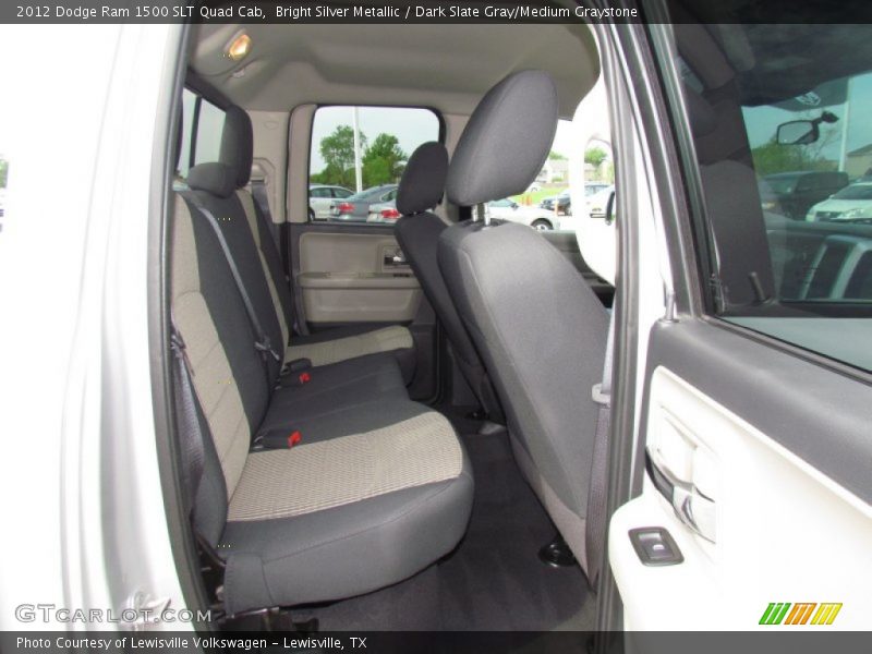 Bright Silver Metallic / Dark Slate Gray/Medium Graystone 2012 Dodge Ram 1500 SLT Quad Cab