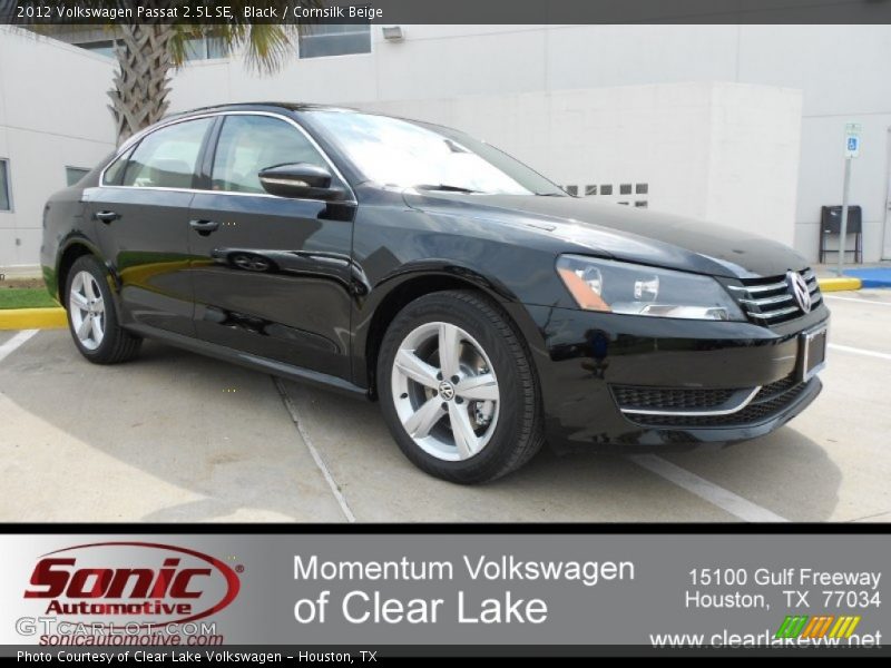 Black / Cornsilk Beige 2012 Volkswagen Passat 2.5L SE