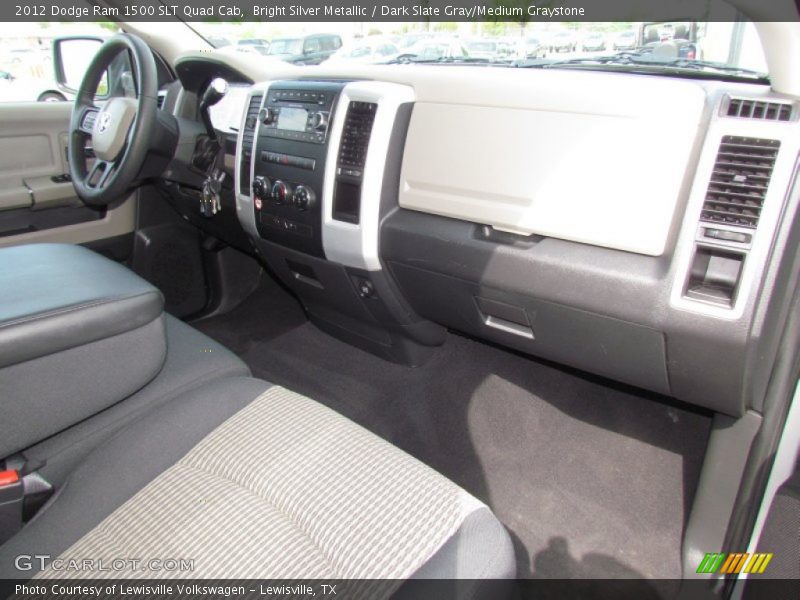 Bright Silver Metallic / Dark Slate Gray/Medium Graystone 2012 Dodge Ram 1500 SLT Quad Cab