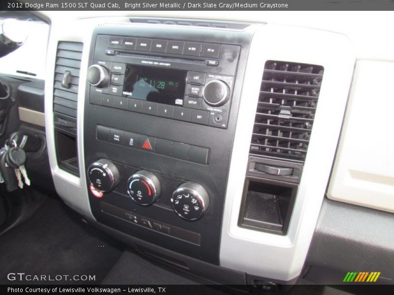 Bright Silver Metallic / Dark Slate Gray/Medium Graystone 2012 Dodge Ram 1500 SLT Quad Cab