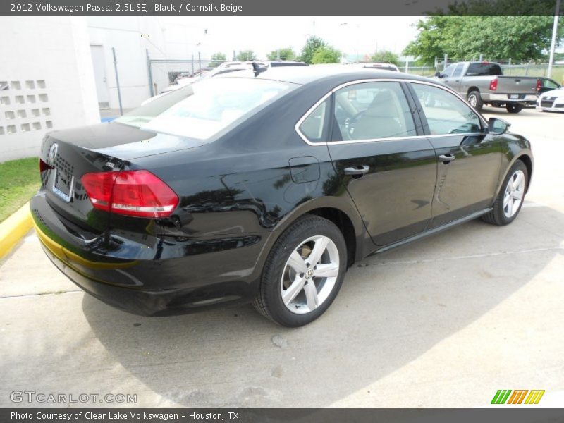 Black / Cornsilk Beige 2012 Volkswagen Passat 2.5L SE