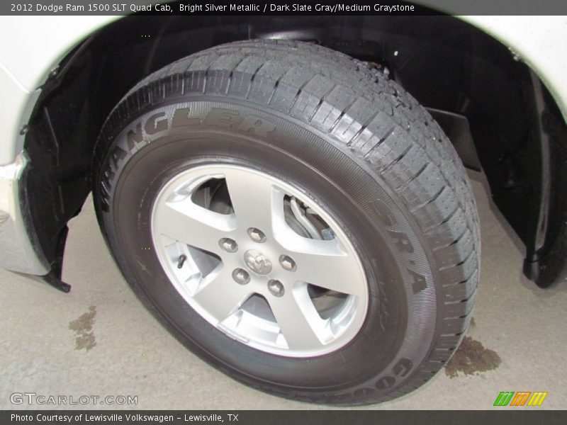 Bright Silver Metallic / Dark Slate Gray/Medium Graystone 2012 Dodge Ram 1500 SLT Quad Cab