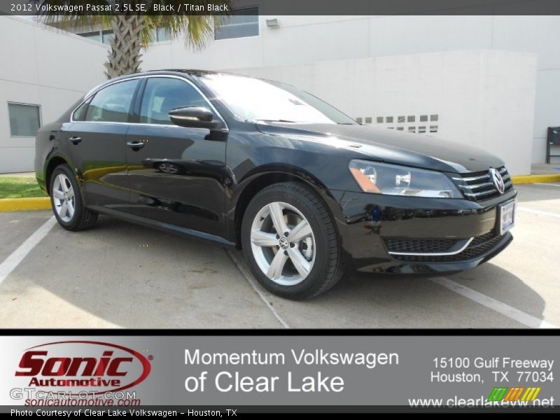 Black / Titan Black 2012 Volkswagen Passat 2.5L SE