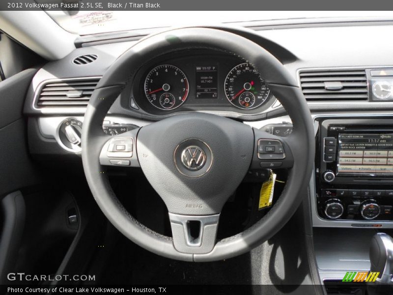 Black / Titan Black 2012 Volkswagen Passat 2.5L SE
