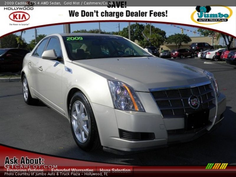 Gold Mist / Cashmere/Cocoa 2009 Cadillac CTS 4 AWD Sedan