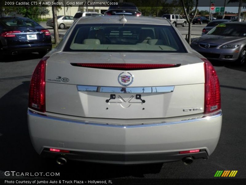 Gold Mist / Cashmere/Cocoa 2009 Cadillac CTS 4 AWD Sedan