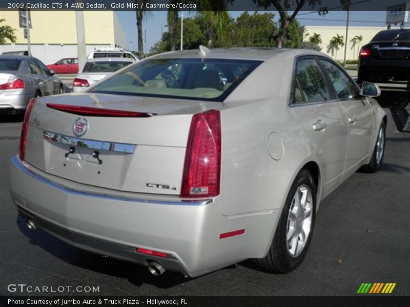 Gold Mist / Cashmere/Cocoa 2009 Cadillac CTS 4 AWD Sedan