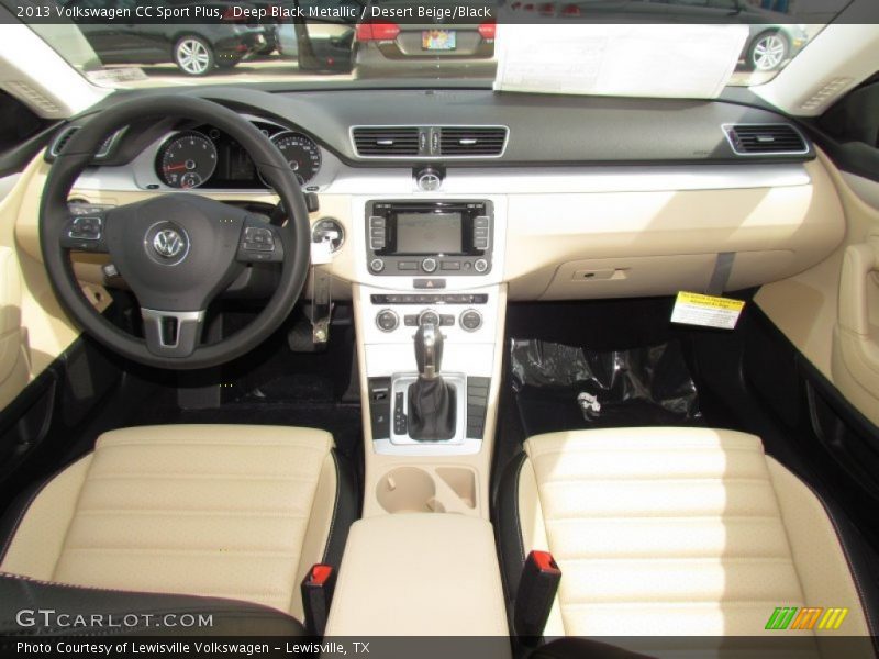 Deep Black Metallic / Desert Beige/Black 2013 Volkswagen CC Sport Plus