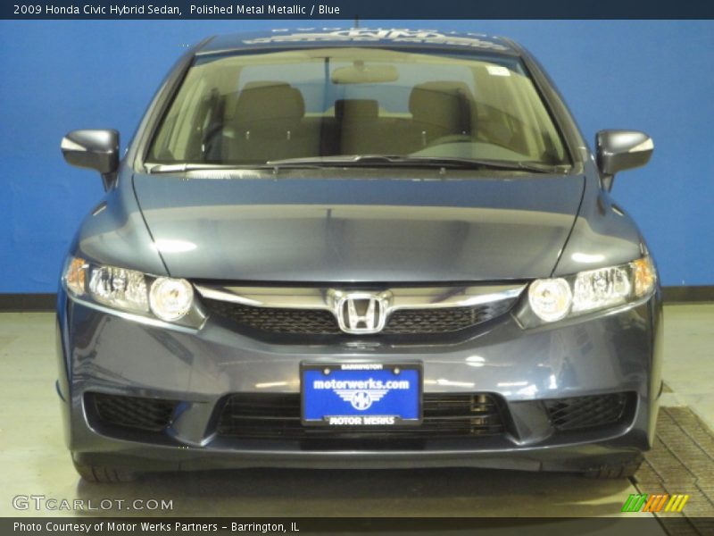 Polished Metal Metallic / Blue 2009 Honda Civic Hybrid Sedan