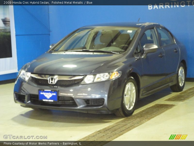 Polished Metal Metallic / Blue 2009 Honda Civic Hybrid Sedan