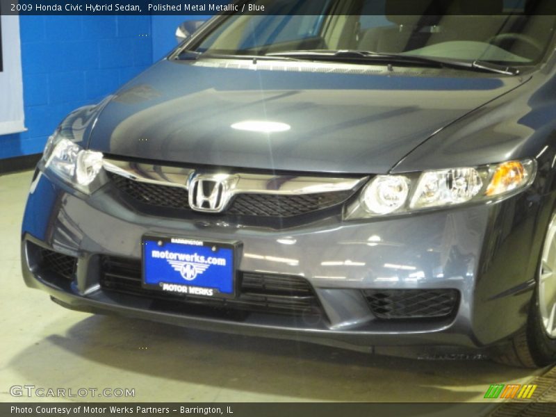 Polished Metal Metallic / Blue 2009 Honda Civic Hybrid Sedan
