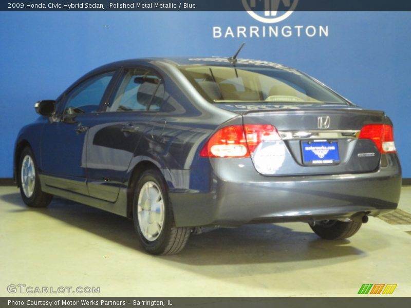 Polished Metal Metallic / Blue 2009 Honda Civic Hybrid Sedan